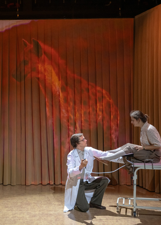 Szenenfoto aus "Tage der Hyäne" mit Arzt und Patientin